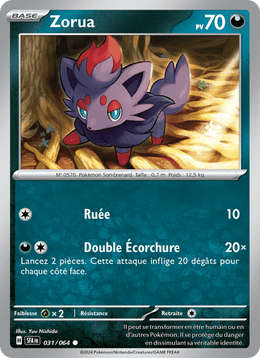 Zorua 031/99 Pokémon Fable Nébuleuse (EV6.5)