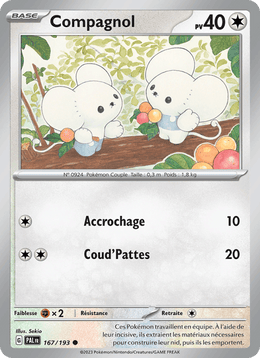 Compagnol 167/279 Pokémon Évolutions à Paldea (EV02)