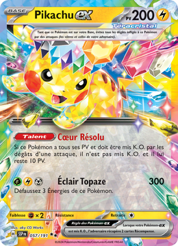 Pikachu-ex - Pikachu ex - Étincelles Déferlantes 057