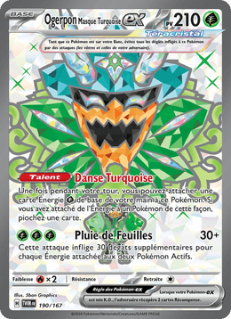 Ogerpon Masque Turquoise-ex 190/226 Pokémon Mascarade Crépusculaire (EV06)