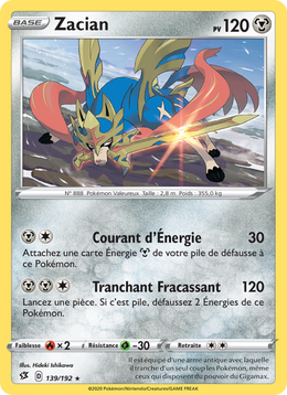Zacian 139/209 Pokémon Clash des Rebelles