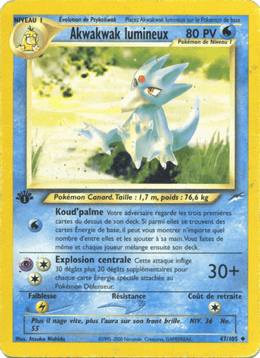 Akwakwak lumineux 47/113 Pokémon Neo Destiny (N4)