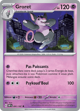 Groret 091/230 Pokémon Flammes Obsidiennes (EV03)