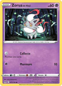 Zorua de Hisui 075/217 Pokémon Origine Perdue (LOR)