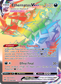 Éthernatos VMAX 192/201 Pokémon Ténèbres Embrasées