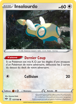 Insolourdo 137/201 Pokémon Ténèbres Embrasées