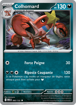 Colhomard 085/188 Pokémon Méga-Évolution (ME01)