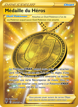 Médaille du Héros 201/203 Pokémon Voltage Éclatant