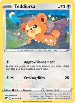 Teddiursa 122/216 Pokémon Astres Radieux (ASR)