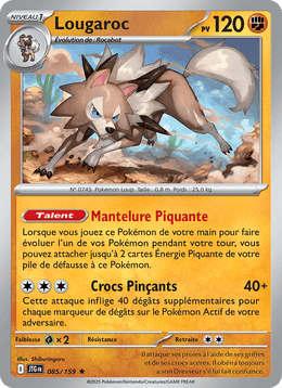 Lougaroc 085/190 Pokémon Aventures Ensemble (EV09)