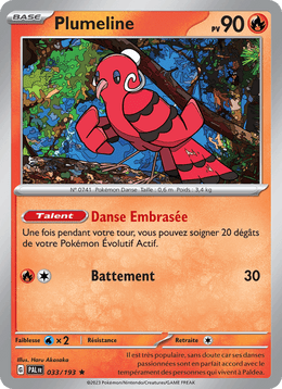 Plumeline 033/279 Pokémon Évolutions à Paldea (EV02)