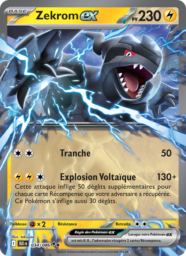 Zekrom-ex 034/86 — Pokémon Foudre Noire (BLK)