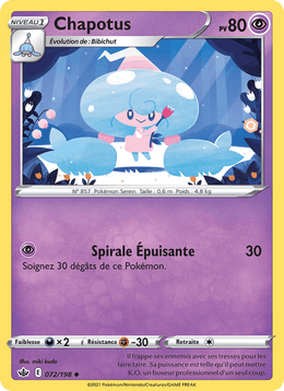 Chapotus 72/233 Pokémon Règne de Glace (CRE)