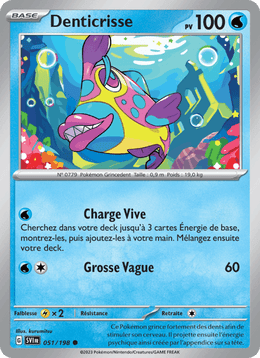Denticrisse 051/258 Pokémon Écarlate et Violet (EV01)