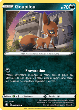 Goupilou 47/73 Pokémon Destinées Radieuses (SHF)