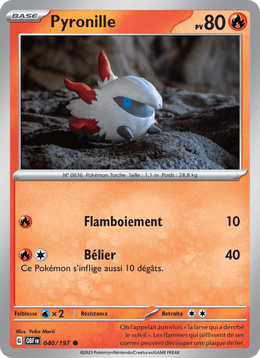 Pyronille 040/230 Pokémon Flammes Obsidiennes (EV03)