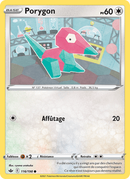 Porygon 116/233 Pokémon Règne de Glace (CRE)
