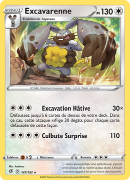 Excavarenne 147/209 Pokémon Clash des Rebelles