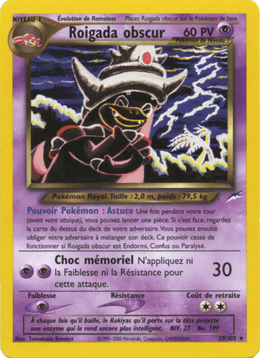 Roigada obscur 20/113 Pokémon Neo Destiny (N4)