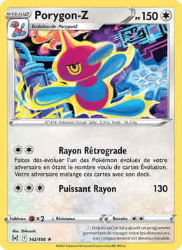 Porygon-Z 142/217 Pokémon Origine Perdue (LOR)