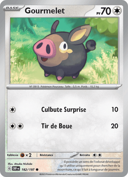 Gourmelet 182/230 Pokémon Flammes Obsidiennes (EV03)