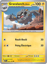 Gravalanch d'Alola 045/190 Pokémon Aventures Ensemble (EV09)