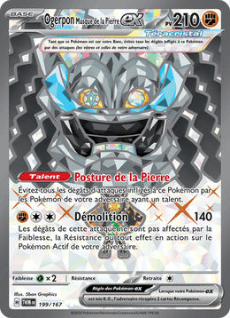 Ogerpon Masque de la Pierre-ex 199/226 Pokémon Mascarade Crépusculaire (EV06)