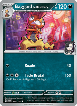 Baggaïd de Rosemary 133/244 Pokémon Rivalités Destinées (EV10)