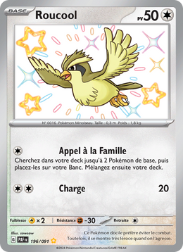 Roucool - Pidgey - Destinées de Paldea 196