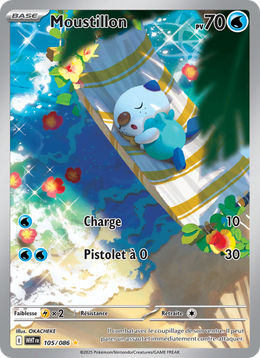 Moustillon 105/86 — Pokémon Flamme Blanche (WHT)