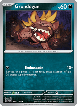 Grondogue 141/279 Pokémon Évolutions à Paldea (EV02)
