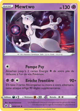Mewtwo 059/230 — Pokémon Zénith Suprême (CRZ)