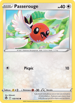 Passerouge 150/215 Pokémon Tempête Argentée (SIT)
