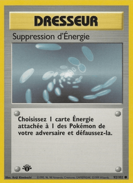 Suppression d'Énergie 92/102 Pokémon Set de Base (BS)