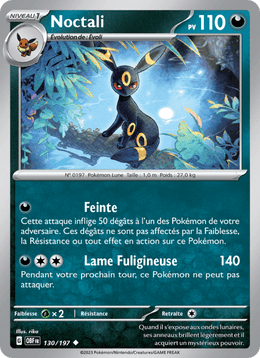 Noctali 130/230 Pokémon Flammes Obsidiennes (EV03)