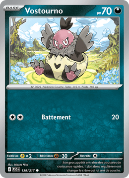 Vostourno 138/295 Pokémon Héros Transcendants (ME2.5)