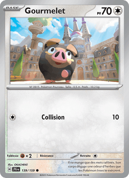 Gourmelet 139/190 Pokémon Aventures Ensemble (EV09)