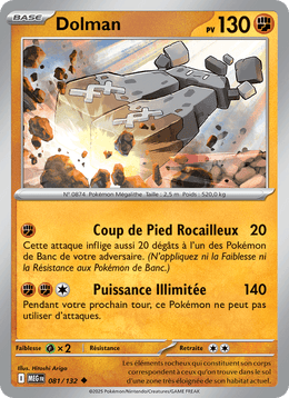 Dolman 081/188 Pokémon Méga-Évolution (ME01)