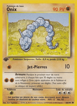 Onix 56/102 Pokémon Set de Base (BS)