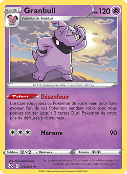 Granbull 116/284 Pokémon Poing de Fusion (FST)
