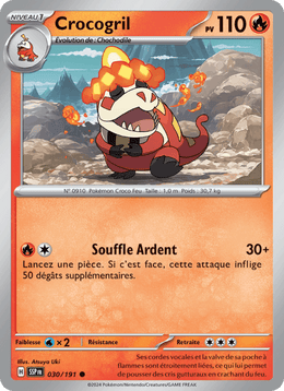 Crocogril 030/252 Pokémon Étincelles Déferlantes (EV08)