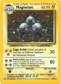 Magneton 9/102 Pokémon Set de Base (BS)