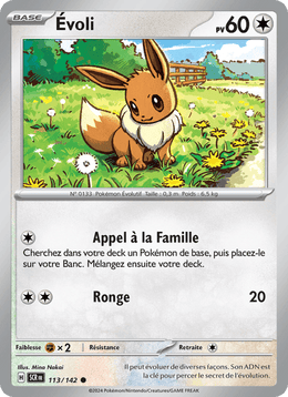 Évoli 113/175 Pokémon Couronne Stellaire (EV07)