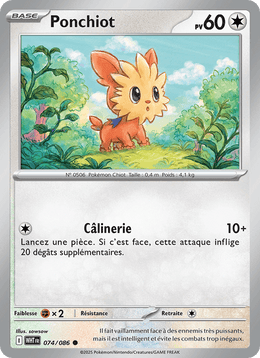 Ponchiot 074/173 Pokémon Flamme Blanche (WHT)