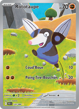 Rototaupe 124/86 — Pokémon Foudre Noire (BLK)