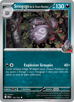 Smogogo de la Team Rocket 126/244 Pokémon Rivalités Destinées (EV10)