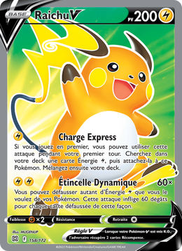 Raichu V 158/216 Pokémon Stars Étincelantes