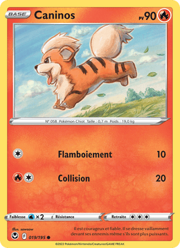 Caninos 019/215 Pokémon Tempête Argentée (SIT)