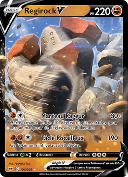 Regirock V 104/216 Pokémon Épée et Bouclier