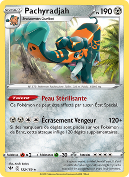 Pachyradjah 132/201 Pokémon Ténèbres Embrasées